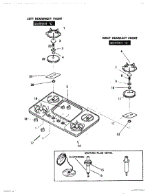02 - Knobs & Burners parts for Thermador Cooktop SGN36GB from AppliancePartsPros.com