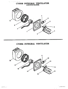 11 - Integral Ventilator parts for Thermador Cooktop SGN36GW from AppliancePartsPros.com