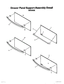 04 - Drawer Panel Support parts for Thermador Warming Drawer WD30XS from AppliancePartsPros.com