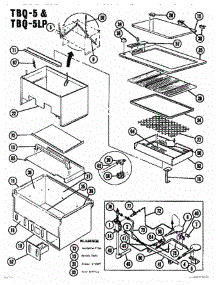 02 - Tbq-5 & Tbq-5Lp Body parts for Thermador Grill & Smoker TBQ-5LP from AppliancePartsPros.com