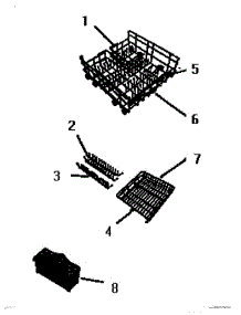 05 - Racks parts for Thermador Dishwasher TD123 from AppliancePartsPros.com