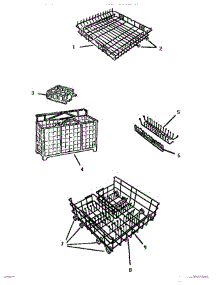 11 - Racks parts for Thermador Dishwasher TD5000S from AppliancePartsPros.com