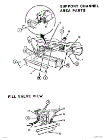 02 - Support Channel & Fill Valve parts for Thermador Dishwasher TD5400 from AppliancePartsPros.com