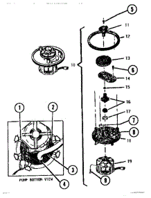 08 - Pump - Bottom parts for Thermador Dishwasher TD5500 from AppliancePartsPros.com
