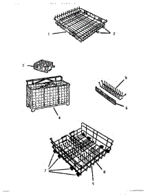11 - Racks parts for Thermador Dishwasher TD5500 from AppliancePartsPros.com