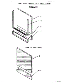 02 - Door Panel parts for Thermador Dishwasher TD6500 from AppliancePartsPros.com