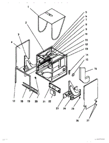 04 - Frame Assembly parts for Thermador Dishwasher TD6500 from AppliancePartsPros.com