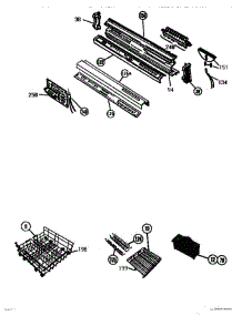 05 - Control Panel & Racks parts for Thermador Dishwasher THD122 from AppliancePartsPros.com