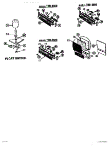 03 - Outer Door & Float Switch parts for Thermador Dishwasher THD2500 from AppliancePartsPros.com