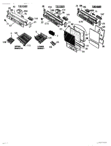 02 - Door Panels & Racks parts for Thermador Dishwasher THD-4600 from AppliancePartsPros.com