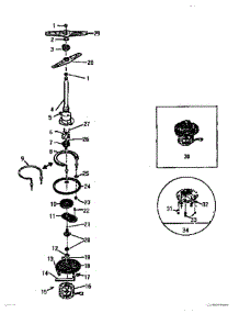 04 - Pump Assembly parts for Thermador Dishwasher THD4800 from AppliancePartsPros.com