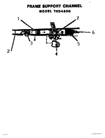 07 - Frame Support Channel parts for Thermador Dishwasher THD3800 from AppliancePartsPros.com