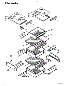 08 - Shelves parts for Thermador Refrigerator TSS36DAB-06 from AppliancePartsPros.com