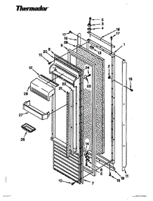 11 - Refrigerator Door parts for Thermador Refrigerator TSS36DAW-06 from AppliancePartsPros.com
