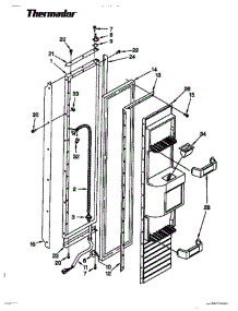 12 - Freezer Door parts for Thermador Refrigerator TSS36DAW-06 from AppliancePartsPros.com
