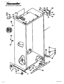 03 - Cabinet parts for Thermador Refrigerator TSS36QBB from AppliancePartsPros.com