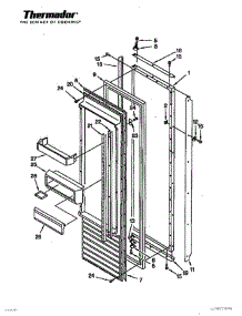 14 - Refrigerator Door parts for Thermador Refrigerator TSS36QBW from AppliancePartsPros.com