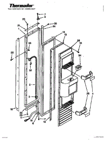 18 - Freezer Door parts for Thermador Refrigerator TSS36QBW from AppliancePartsPros.com