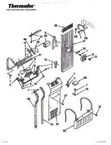25 - Air Flow & Reservoir parts for Thermador Refrigerator TSS36QBB from AppliancePartsPros.com