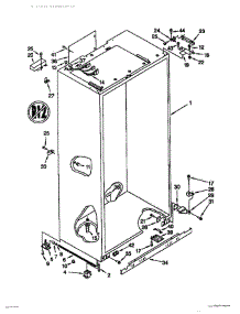 02 - Cabinet parts for Thermador Refrigerator TSS36QBW00 from AppliancePartsPros.com