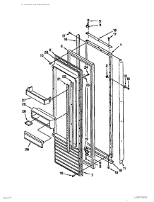 10 - Refrigerator Door parts for Thermador Refrigerator TSS36QBB00 from AppliancePartsPros.com