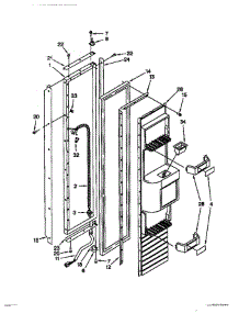11 - Freezer Door parts for Thermador Refrigerator TSS36QBB00 from AppliancePartsPros.com
