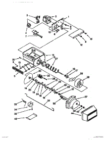 16 - Motor & Ice Container parts for Thermador Refrigerator TSS36QBB00 from AppliancePartsPros.com