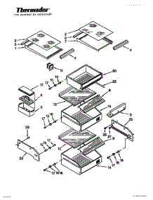 10 - Refrigerator Shelves parts for Thermador Refrigerator TSS42QBW from AppliancePartsPros.com