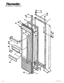 14 - Refrigerator Door parts for Thermador Refrigerator TSS42QBB from AppliancePartsPros.com