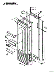 16 - Refrigerator Door Page 3 parts for Thermador Refrigerator TSS42QBB from AppliancePartsPros.com