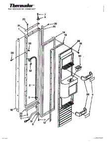 18 - Freezer Door parts for Thermador Refrigerator TSS42QBW from AppliancePartsPros.com