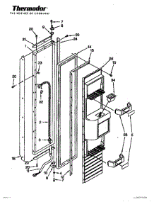 19 - Freezer Door Page 2 parts for Thermador Refrigerator TSS42QBW from AppliancePartsPros.com