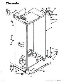 03 - Cabinet parts for Thermador Refrigerator TSS48DAW-06 from AppliancePartsPros.com