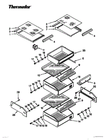08 - Refrigerator Shelves parts for Thermador Refrigerator TSS48DAW-06 from AppliancePartsPros.com