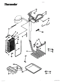 15 - Lower Unit & Tubing parts for Thermador Refrigerator TSS48DAW-06 from AppliancePartsPros.com