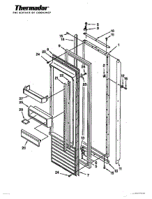 14 - Refrigerator Door parts for Thermador Refrigerator TSS48QBB from AppliancePartsPros.com