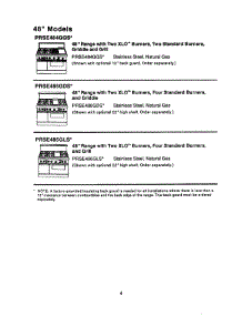 04 - 48 Inch Models parts for Thermador Range PRSE486GDS from AppliancePartsPros.com