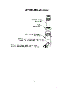 49 - Jet Holder Assembly parts for Thermador Range PRSE366S from AppliancePartsPros.com