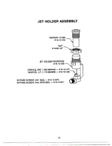 13 - Jet Holder Assembly parts for Thermador Cooktop GPS484WKS from AppliancePartsPros.com