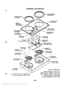 03 - Body - St2 parts for Thermador Cooktop ST12S from AppliancePartsPros.com