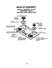 06 - Maintop Assy - Tmh36 parts for Thermador Cooktop TMH30B from AppliancePartsPros.com