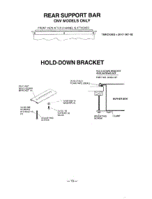 13 - Rear Support Bar & Hold-Down Bracket parts for Thermador Cooktop TMH30S from AppliancePartsPros.com