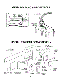 15 - Gear Box Plug & Snorkel Gear Box parts for Thermador Cooktop TMHCV36GB from AppliancePartsPros.com