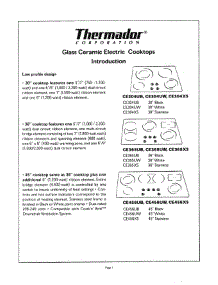 02 - Introduction parts for Thermador Cooktop CE304UW from AppliancePartsPros.com