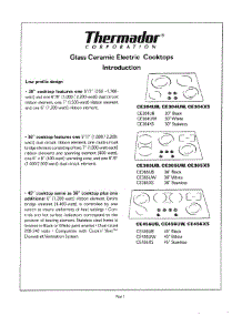 02 - Introduction parts for Thermador Cooktop CE365XS from AppliancePartsPros.com