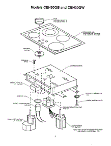 03 - Control Panel parts for Thermador Cooktop CEH30QW from AppliancePartsPros.com