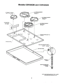 04 - Burner Box parts for Thermador Cooktop CER30QB from AppliancePartsPros.com