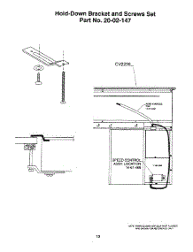 13 - Hold-Down Bracket & Screws Set parts for Thermador Cooktop CER30QB from AppliancePartsPros.com