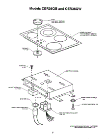 05 - Control Panel parts for Thermador Cooktop CER36QW from AppliancePartsPros.com