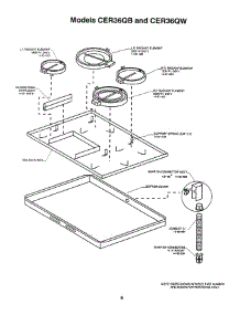 06 - Burner Box parts for Thermador Cooktop CER36QB from AppliancePartsPros.com